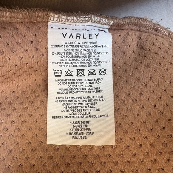 VARLEY Highwood Sherpa Faux Fur Zip Front Jacket In Roebuck/Tan Size Large - Picture 13 of 14